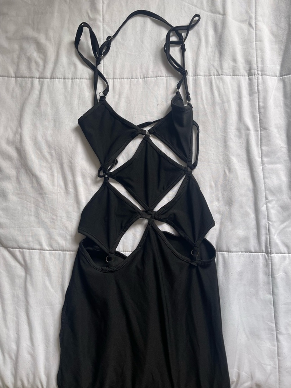 SHEIN Black Cut-Out Strappy Dress